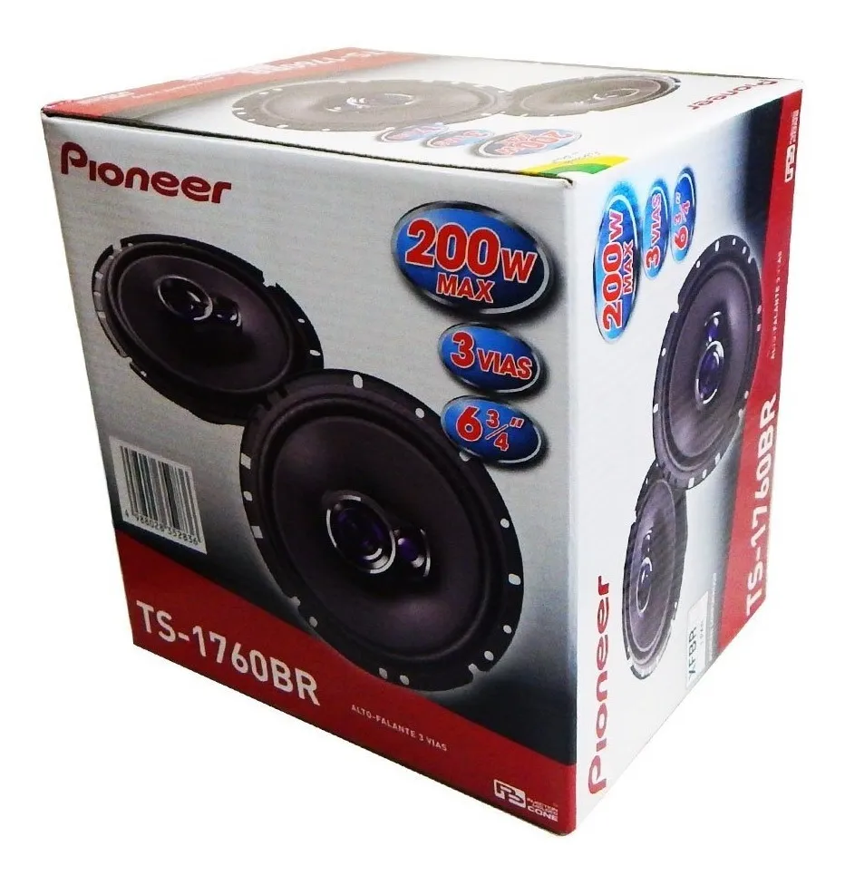 Par de Alto-Falantes Triaxial Pioneer TS-1760BR 6" 100W RMS - Image 6