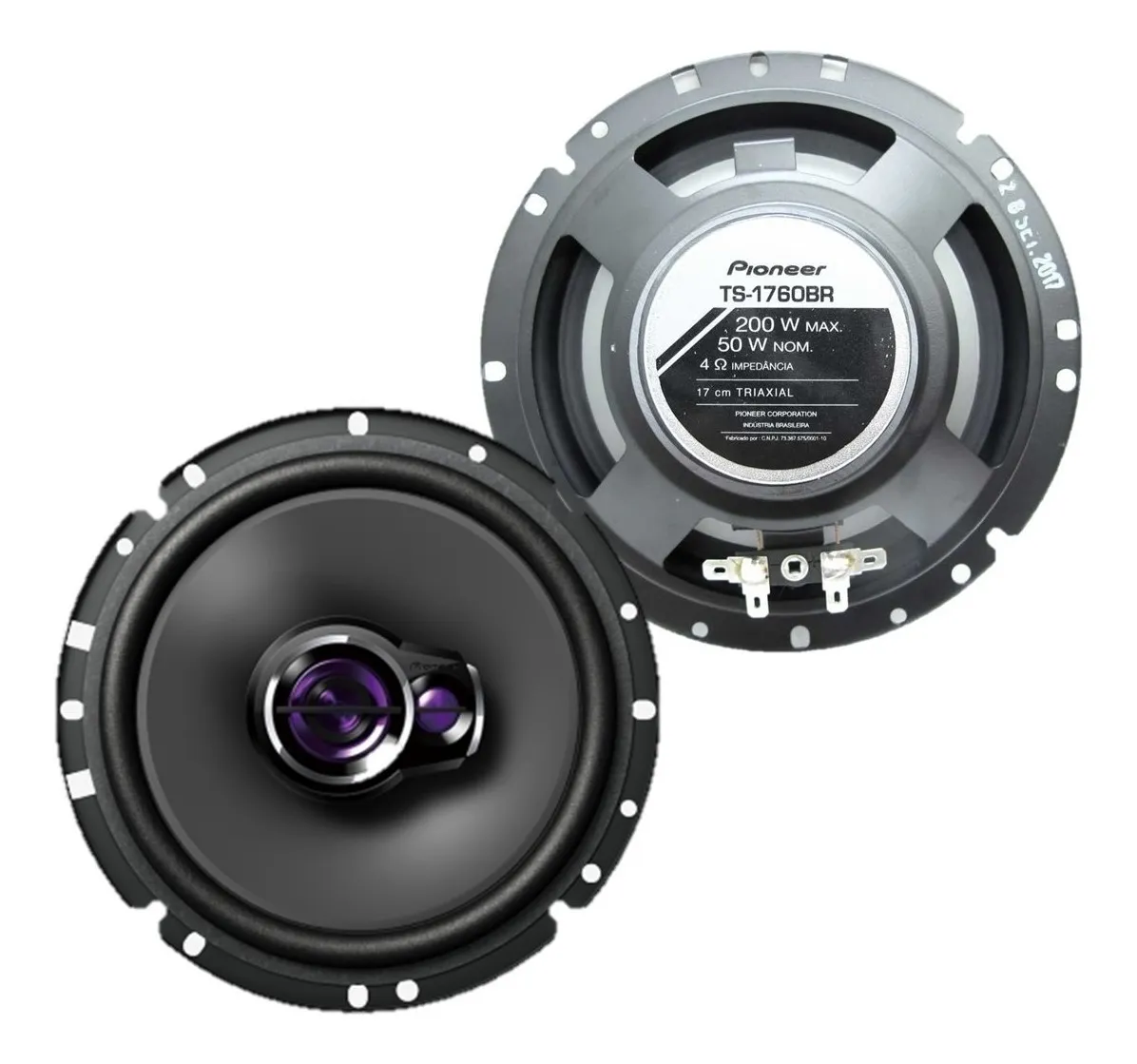 Par de Alto-Falantes Triaxial Pioneer TS-1760BR 6" 100W RMS - Image 3