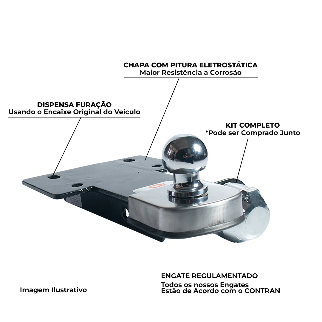Engate de Reboque Fixo 700Kg - Image 3